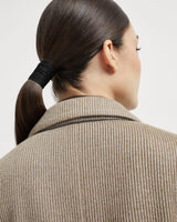 Knit Blazer with Monili in Beige