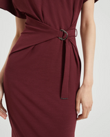 Wrap Belt Dress in Amaranth