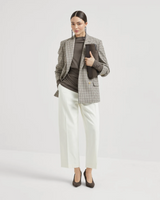 Ruched T-Shirt with Monili in Mud