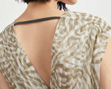 Ethnic Print Dress in Khaki