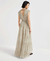 Ethnic Print Dress in Khaki