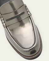 Metallic Penny Loafer with Monili
