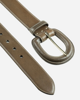 Aloe Norvegia Leather Belt in Fango