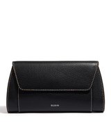 Clutch Con Cinta in Black Pebble