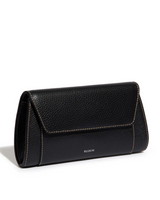 Clutch Con Cinta in Black Pebble