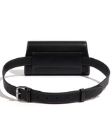 Clutch Con Cinta in Black Pebble