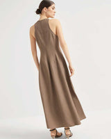 Twill Dress in Cocoa