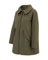 Woven Half Coat in Militare