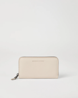 Leather Wallet with Monili in Ivory