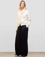 Mini Yacht Cardigan in Ice White