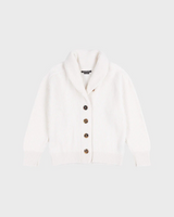 Mini Yacht Cardigan in Ice White