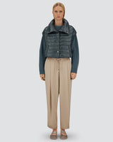 Woven Vest in Stone Blue