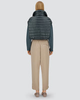 Woven Vest in Stone Blue