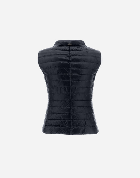 Iconico "Vera" Classic Nylon Fitted Vest in Black