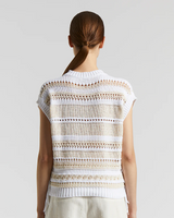 Soft Cotton Tricot Waistcoat in Quartz Sand
