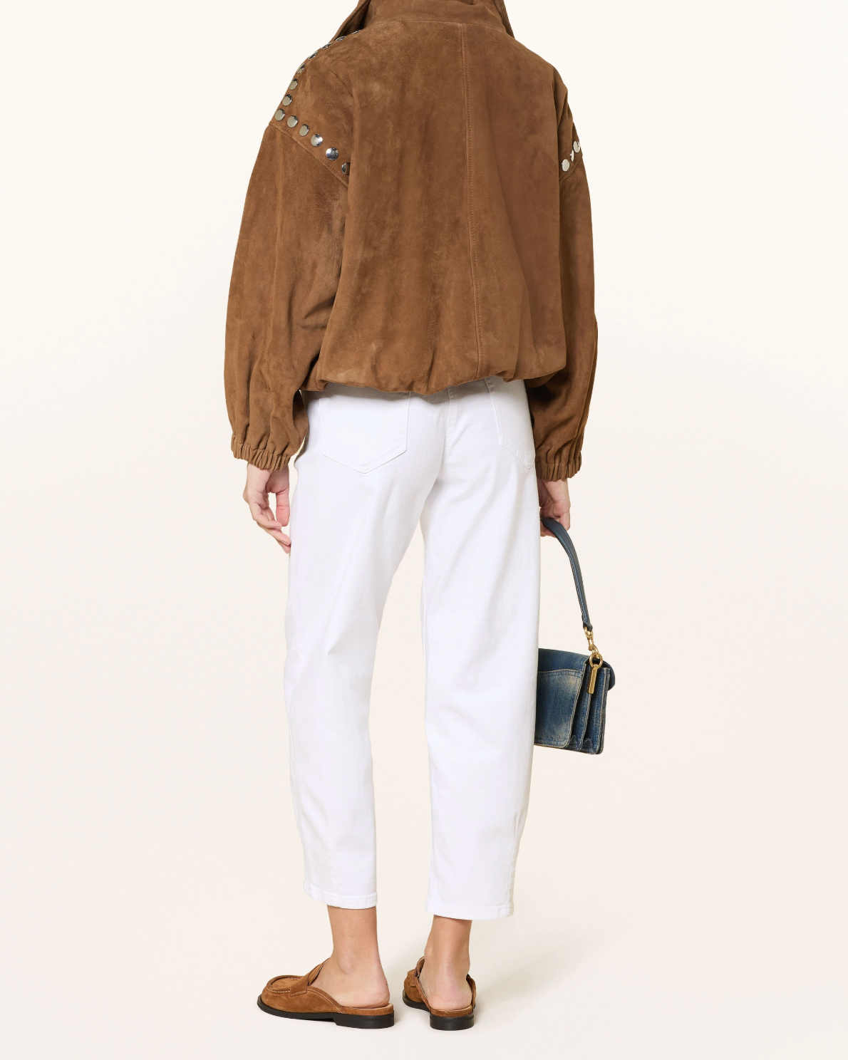 Elin Jeans in Pure White Stone