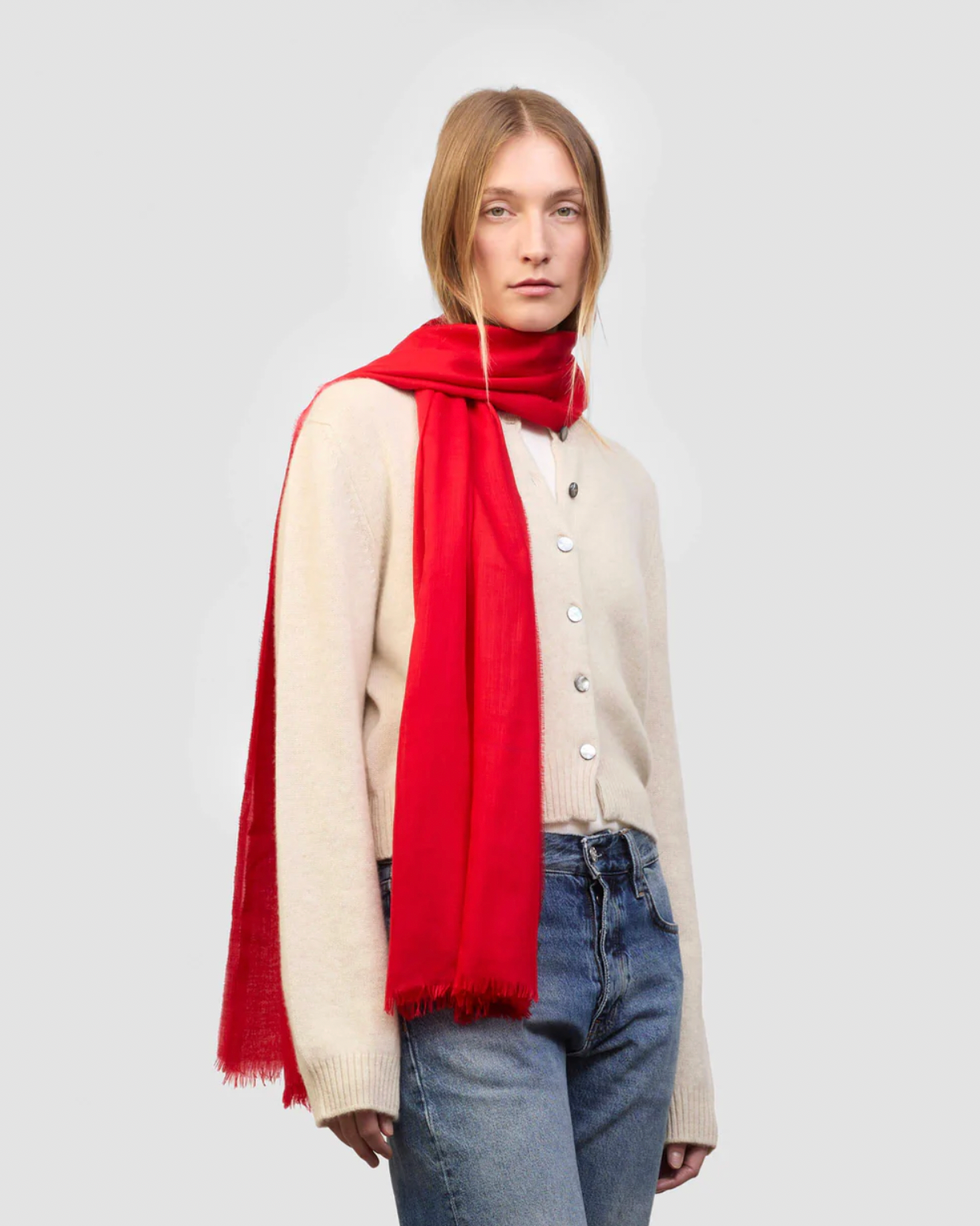 Wispy 70 x 200 Scarf in Regal Red