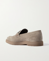Suede Penny Loafer with Monili