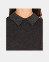 Dress with Detachable Monili Collar in Black
