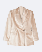 Cotton Velvet Blazer in Chantilly