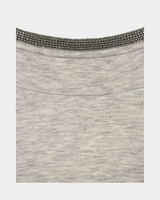 T-Shirt with Monili Faux Layering in Heather Grey