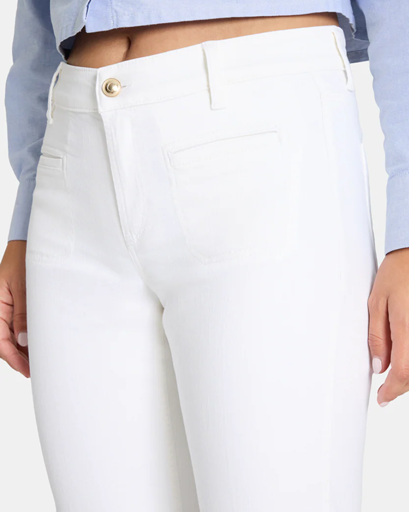 Tess Jeans in Pure White Stone