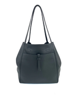 Florence Tote in Black Pebble Grain