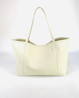 Makena Tote in Milk Pebble Grain