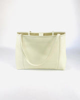 Makena Tote in Milk Pebble Grain