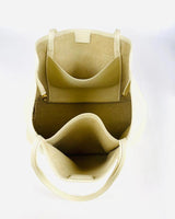 Makena Tote in Milk Pebble Grain