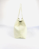 Makena Tote in Milk Pebble Grain