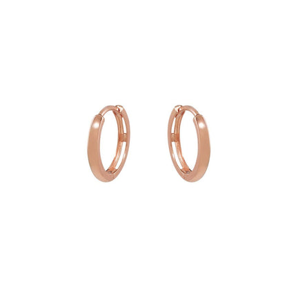 Solid 14k White Gold Thin 11mm Huggies