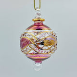 Blown Glass Small Ornament - Garland: Red