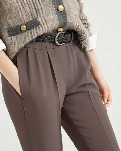 Brunello Cucinelli Tailored Jogger Trousers in Cocoa