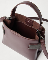 Small Top-Handle Essence Bag in Burgundy
