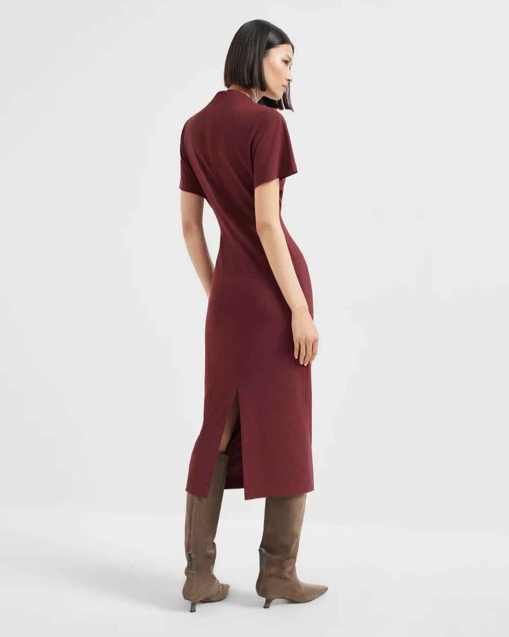 Wrap Belt Dress in Amaranth