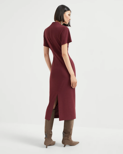 Wrap Belt Dress in Amaranth