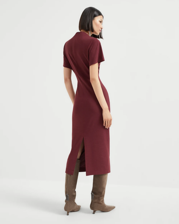 Wrap Belt Dress in Amaranth