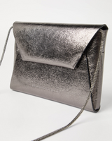 Lamé Calfskin Pochette in Anthracite