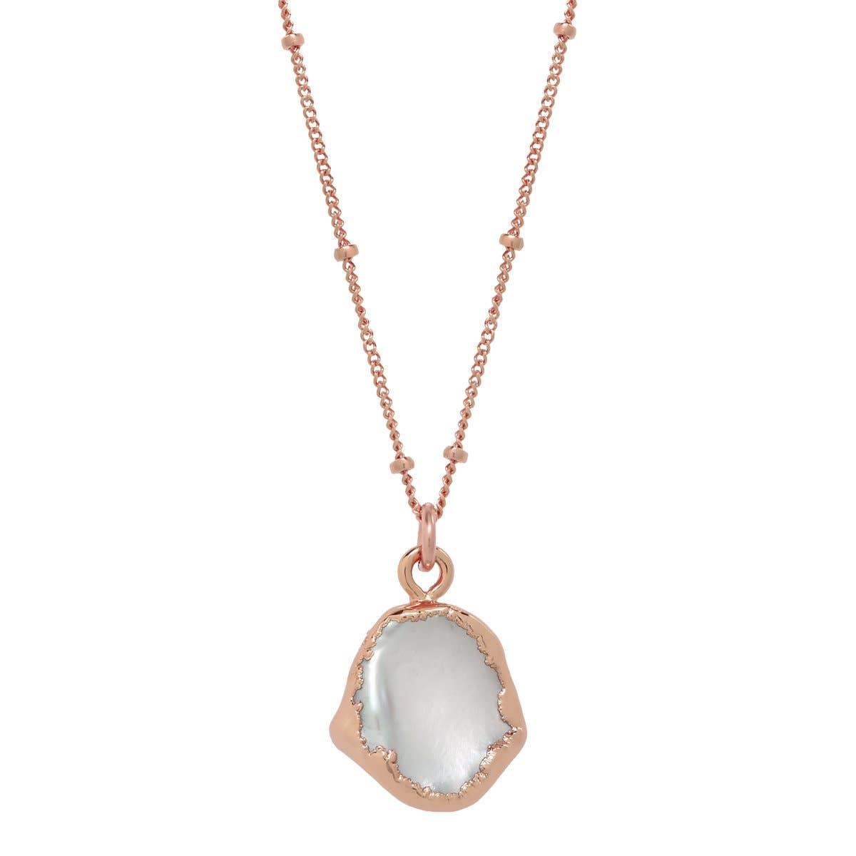 Gold Dipped Pearl Necklace: Gold