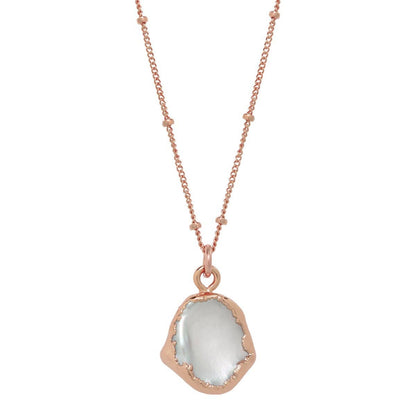 Gold Dipped Pearl Necklace: Gold