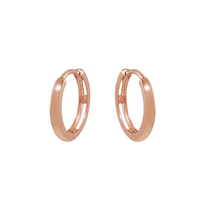 Solid 14k White Gold Thin 13mm Huggies