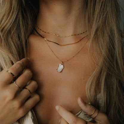 Gold Dipped Pearl Necklace: Gold