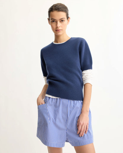 Clarkson Short Sleeve Crewneck in Navy