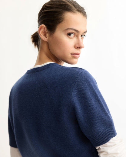 Clarkson Short Sleeve Crewneck in Navy