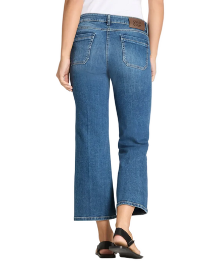 Tess Pocket Cropped Jeans in Summer Glam Used