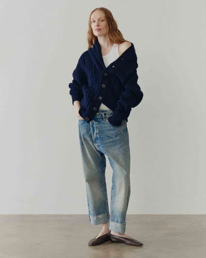 Aspen Cardigan in Navy Blue