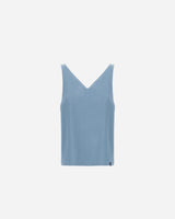Satin Tank in Stone Blue