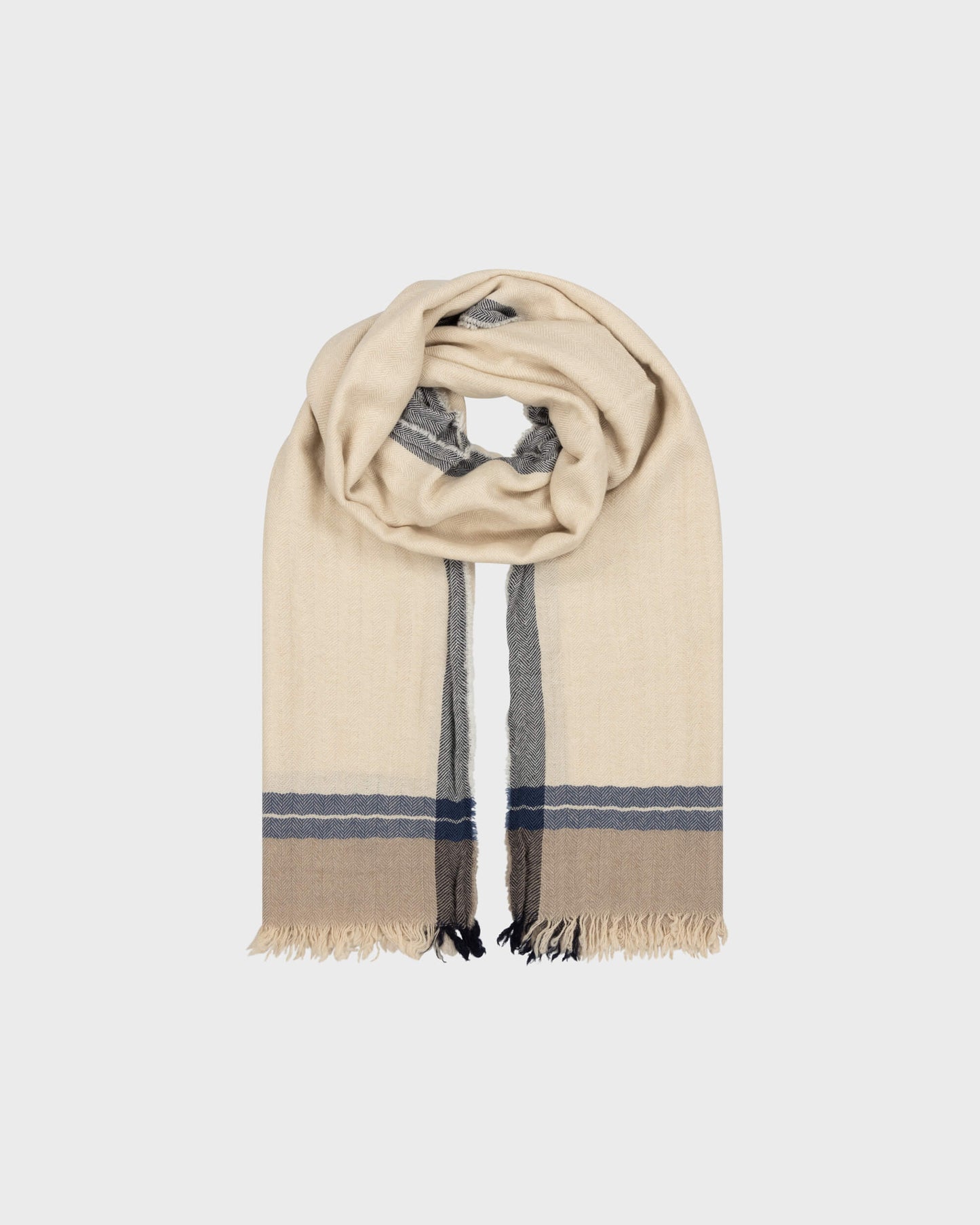 Washed Inverie Karla Scarf in Natural Navy