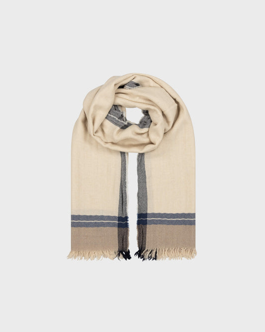 Washed Inverie Karla Scarf in Natural Navy